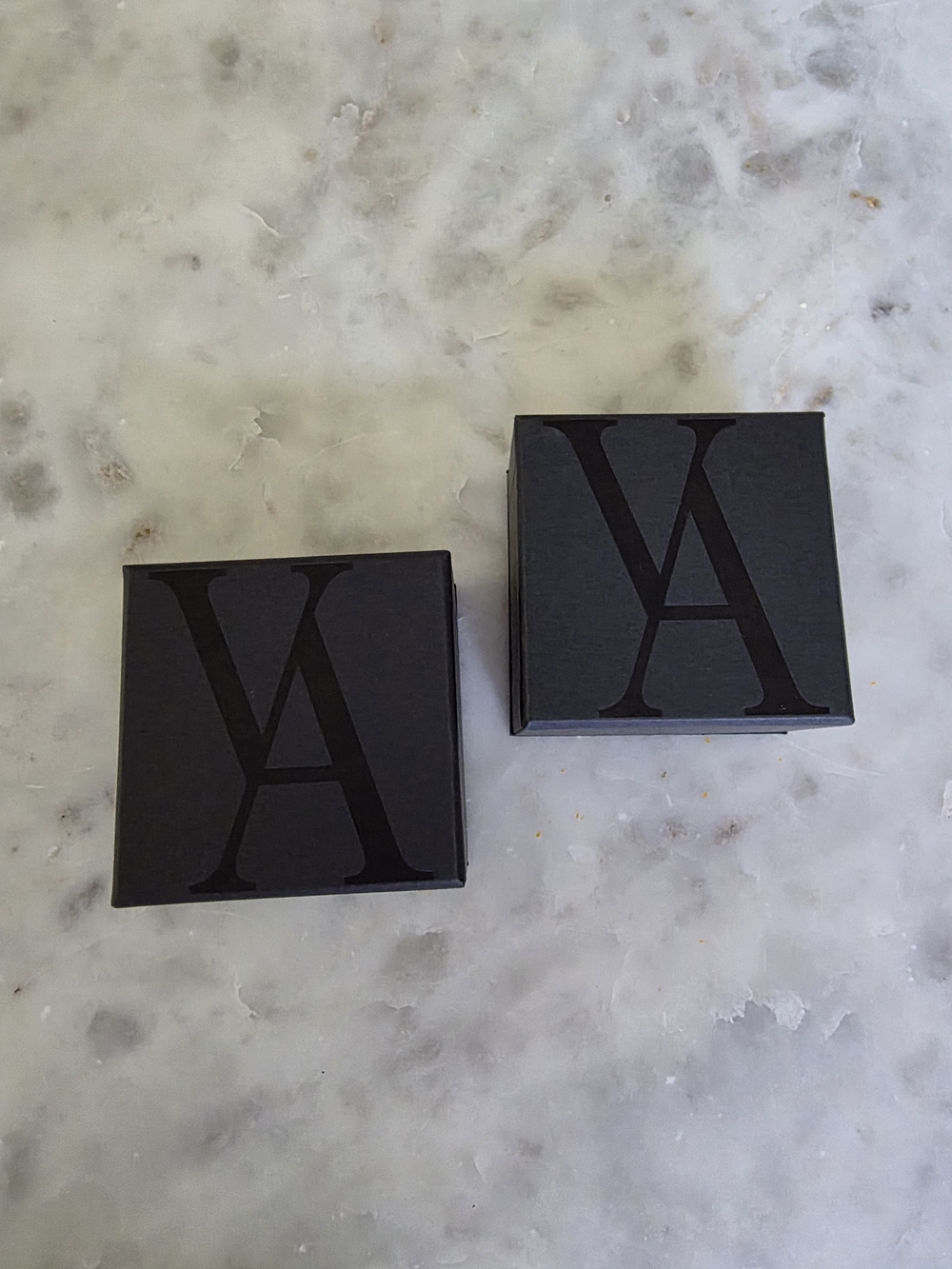 Black Vendome Aoyama Jewelry Boxes - Set of 2 (3"W X 3"H)